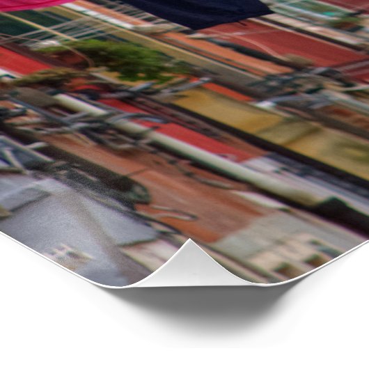 Wäschelinien in Venedig Poster (Ecke)