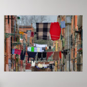 Wäschelinien in Venedig Poster (Vorne)