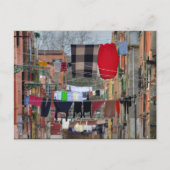 Wäschelinien in Venedig Postkarte (Vorderseite)