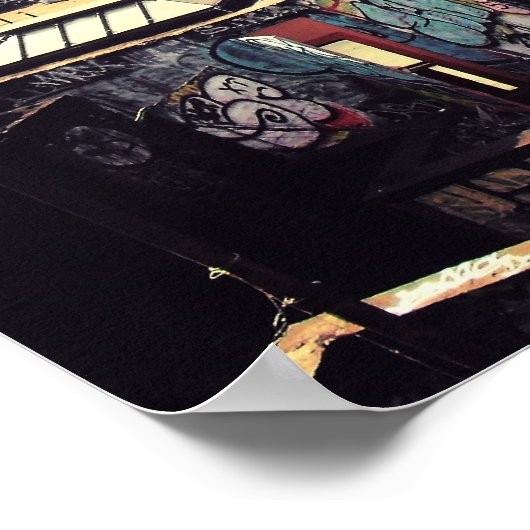 Wäschelinien und Graffiti Poster (Ecke)