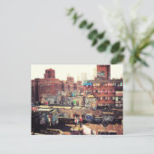 Wäschelinien und Graffiti Postkarte (Stehend Vorderseite)