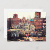 Wäschelinien und Graffiti Postkarte (Vorne/Hinten)