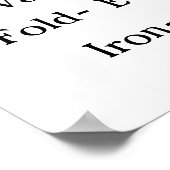 Wäscheliste Poster (Ecke)