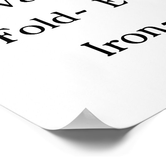 Wäscheliste Poster (Ecke)