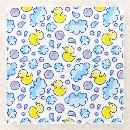 Wäschemuster Glasuntersetzer (Vorderseite)