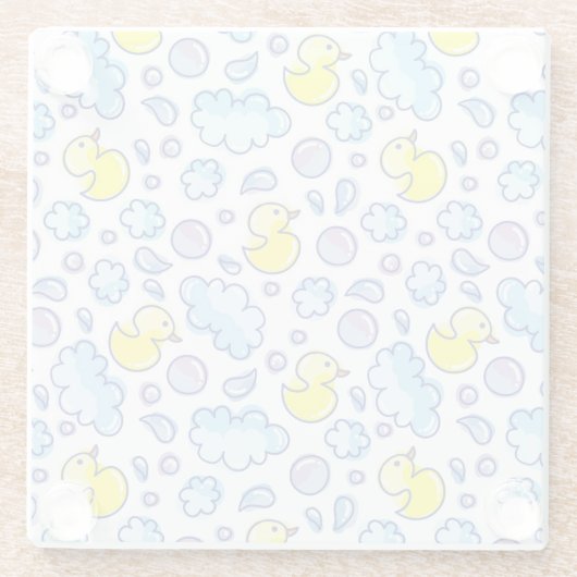 Wäschemuster Glasuntersetzer (Rückseite)