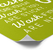 Waschen | Badevorschriften Poster Art Print 8x10 (Ecke)