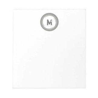 Waschen! Gray Monogram Notizblock