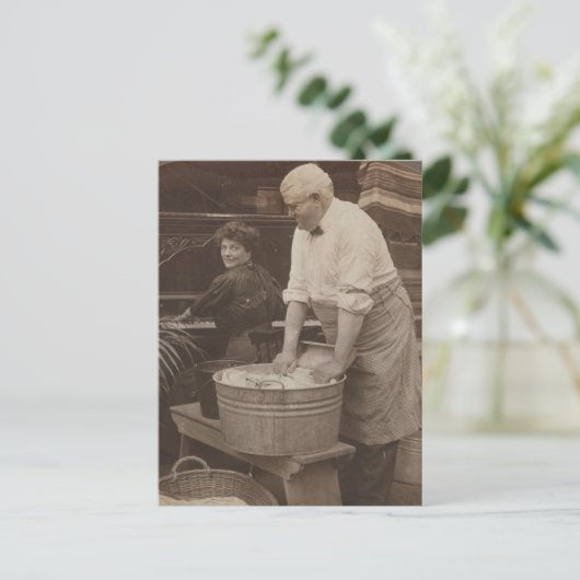 Waschen in Ragtime Postkarte (Stehend Vorderseite)