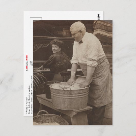 Waschen in Ragtime Postkarte (Vorne/Hinten)