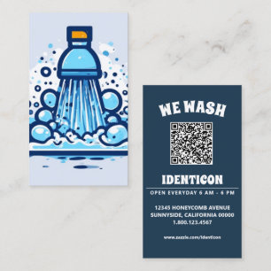 WASCHEN mit QR-Code Visitenkarte