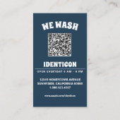 WASCHEN mit QR-Code Visitenkarte (Rückseite)