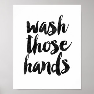 Waschen Sie diese Hände Poster