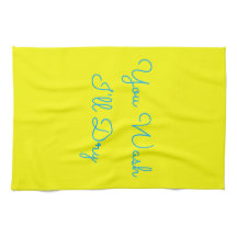 Waschen Sie, ich trockne die Geschirr blau-gelb Sh