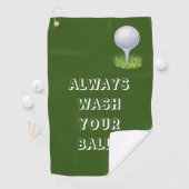 Waschen Sie Ihr Balls Golf Handtuch immer. (Insitu)
