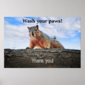 Waschen Sie Ihr Paws Poster (Vorne)
