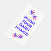Waschen Sie Ihre dunklen Hände lustige, benutzerde Serviette (Ecke)