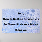 Waschen Sie Ihre Geschirr Poster (Vorne)