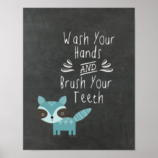 Waschen Sie Ihre Hand und gießen Sie Ihr Zähnchen- Poster (Vorne)