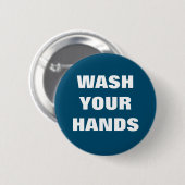 Waschen Sie Ihre Hände Coronavirus-Infektion Kontr Button (Vorne & Hinten)
