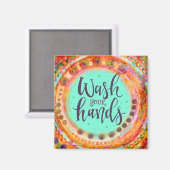 Waschen Sie Ihre Hände farbenfrohe Spaß-Inspirivit Magnet (Vorderseite/Rückseite)