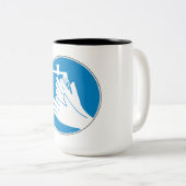 Waschen Sie Ihre Hände (Gesundheit und Sicherheit) Zweifarbige Tasse (VorderseiteRechts)