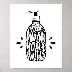 Waschen Sie Ihre Hände Poster