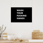 Waschen Sie Ihre Hände Poster (Küche)