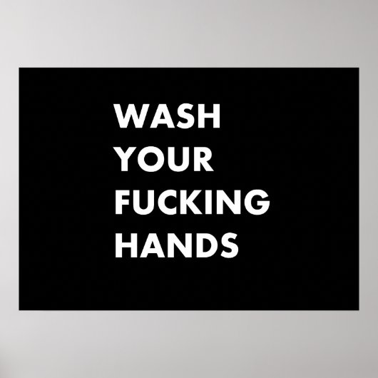 Waschen Sie Ihre Hände Poster (Vorne)