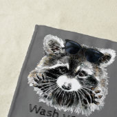 Waschen Sie Ihre Hände Spaß Raccoon Tierziffer Kun Strandtuch (Beispiel)