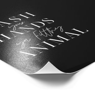 Waschen Sie Ihre Hände ya Filz Tier Fotodruck