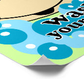 Waschen Sie Ihre Hände Zebra Badezimmer Kunst druc Poster (Ecke)