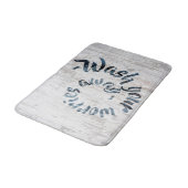 Waschen Sie Ihre Sorgen weg Rustikal Boho Badematte (Schrägansicht)