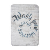 Waschen Sie Ihre Sorgen weg Rustikal Boho Badematte (Vorderseite Vertikal)