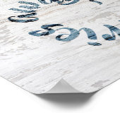 Waschen Sie Ihre Sorgen weg rustikales Zeichen Poster (Ecke)