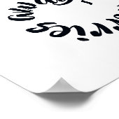 Waschen Sie Ihre Sorgen weg typografisches Badezim Poster (Ecke)