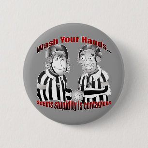 Waschen Sie Ihren Handknopf Button