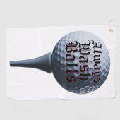 Waschen Sie immer Balls Golf Handtuch (Horizontal)