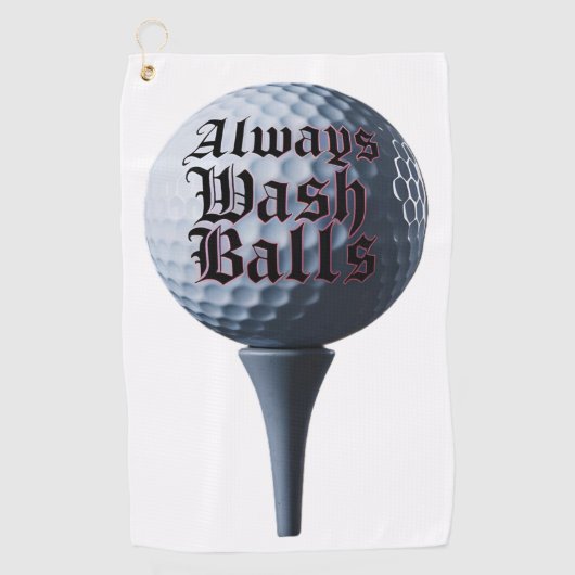 Waschen Sie immer Balls Golf Handtuch (Vorderseite)