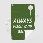 Waschen Sie immer Ihre Balls Golf Funny Spaß Golfhandtuch (Insitu)
