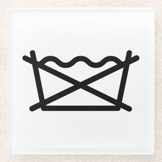 WASCHEN SIE NICHT! GLASUNTERSETZER (Vorderseite)