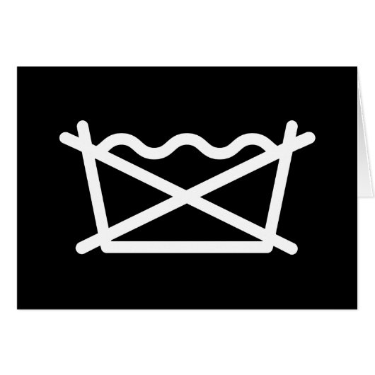 WASCHEN SIE NICHT! KARTE (Vorderseite (Horizontal))