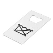 WASCHEN SIE NICHT! KREDITKARTEN FLASCHENÖFFNER (Rückseite Schrägansicht)