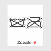 WASCHEN SIE NICHT! NICHT IRON! AUFKLEBER (Blatt)