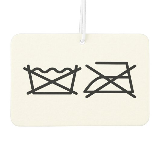 WASCHEN SIE NICHT! NICHT IRON! AUTOLUFTERFRISCHER (Rückseite)