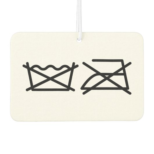 WASCHEN SIE NICHT! NICHT IRON! AUTOLUFTERFRISCHER (Vorderseite)