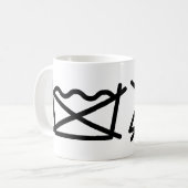 WASCHEN SIE NICHT! NICHT IRON! KAFFEETASSE (Vorderseite Links)