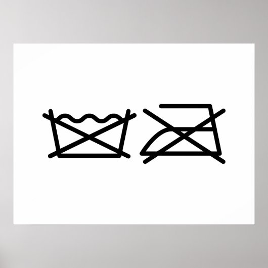 WASCHEN SIE NICHT! NICHT IRON! Poster (Vorne)