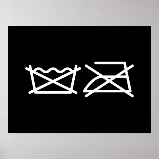 WASCHEN SIE NICHT! NICHT IRON! Poster (Vorne)