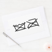 WASCHEN SIE NICHT! NICHT IRON! RECHTECKIGER AUFKLEBER (Umschlag)